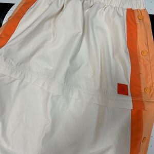 FP Movement by Free People Cream and Orange Maxi Skirt side snap zip off mini S